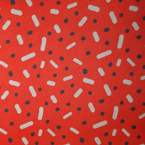 Polyester Canvas Druck rot graphischem Muster